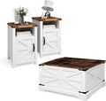 oneinmil 3-Piece Farmhouse Table Set Includes 31” Coffee Table and Side Tables by oneinmil