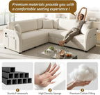 Queen Size Sleeper Sofas Convertible Couches, L Shaped Sectional Couch - Image 8