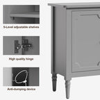 RoyalCraft Buffet Cabinet with Storage, Mid Century Modern Painted Credenza - Image 7