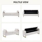 65" Storage Ottoman Bench, Storage Bench - Image 8