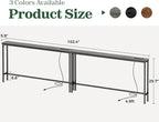 SUPERJARE 102.4 Inch Sofa Table - Image 3