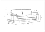 Blackjack Furniture Weston Collection Genuine Italian Leather Living Room Sofa - Image 11