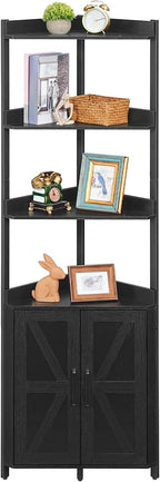 HOOBRO Corner Shelf with Storage, Tall Corner Storage Cabinet, 5-Tier Corner by HOOBRO