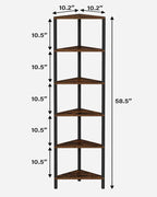 TUTOTAK Corner Shelf, 6-Tier Corner Bookshelf - Image 2