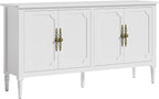 FansaFurn Sideboard with 4 Doors, Mid-Century Console Table with Adjustable - Image 7