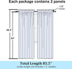 Simplebrand Light Green Sheer Curtains 84 Inches Long 2 Panels, Light Filtering - Image 8