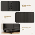 Scurrty Sideboard Buffet Cabinet, Vintage Coffee Bar Cabinets - Image 6