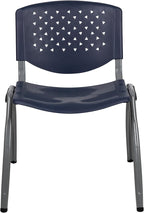 Flash Furniture HERCULES Series 880 lb. Capacity Navy Plastic Stack Chair - Image 10