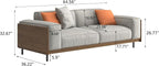 64.56" Mid-Century Modern 2-Seater Fabric Sofa Couch - Image 2