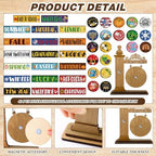RattanView 41 Pcs Interchangeable Seasonal Wood Sign,Dark Brown - Image 3