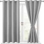Blackout Curtains for Bedroom, 52 x 54 Inch, 2 Panels | Thermal Insulated & by Hiasan