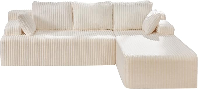 Hobestluk Modular Sectional Sofa Couches L-Shape Couch 3 Seat Modular Sofa - Image 8