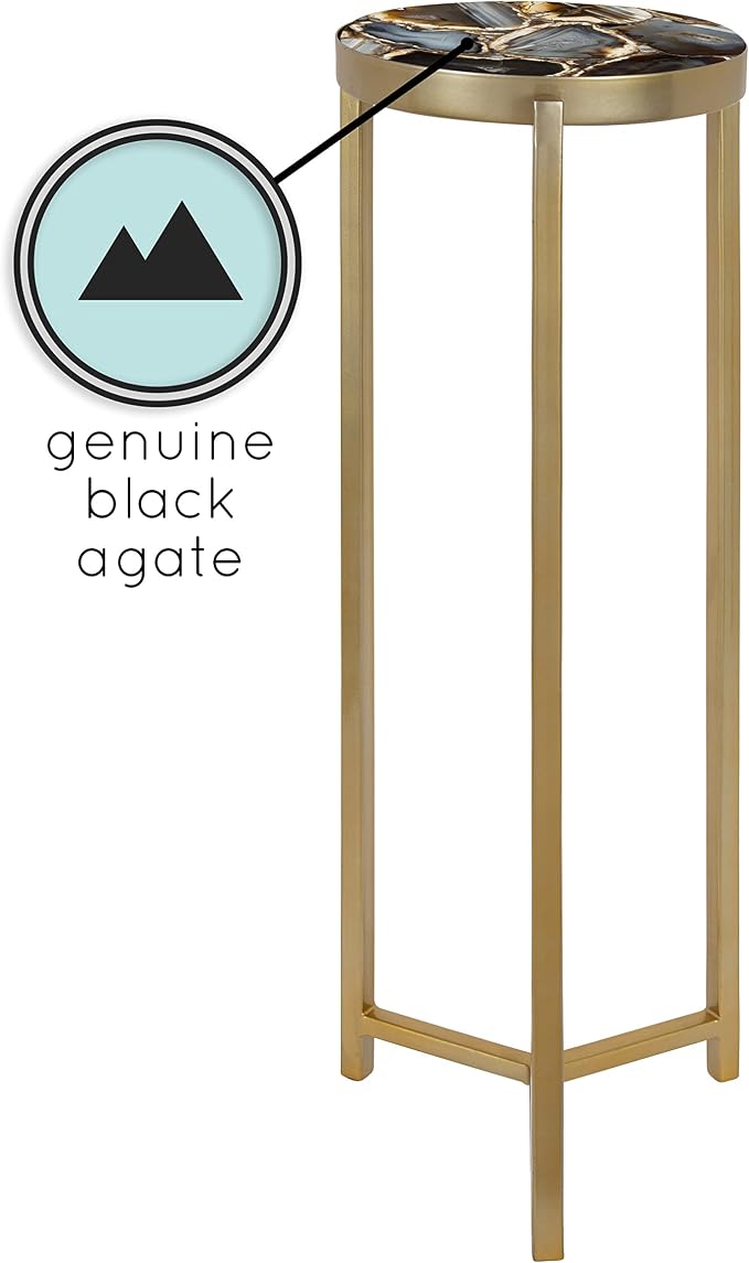 Kate and Laurel Aguilar Glam Drink Table, Transitional Tea Table and Plant Stand - Image 5