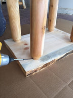 Live Edge Log Rustic Coffee Table - Image 7