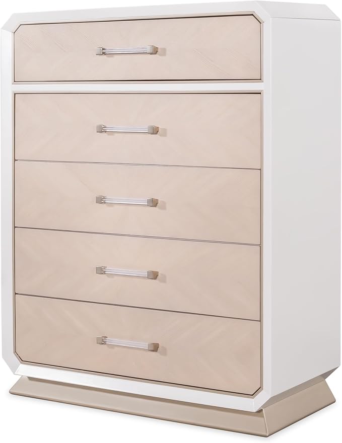 First of a Kind Dior Two Tone Luxury 5 Piece King Bedroom Set - Image 5