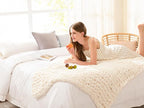 L'AGRATY Chunky Knit Throw Blanket - Image 5