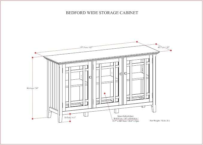 SIMPLIHOME Bedford Storage Cabinet - Image 3