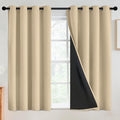 SimpleHome Beige 100% Blackout Curtains Room Darkening Living Room 54 Inch | by SimpleHome
