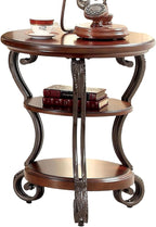 Dawn Traditional Style Brown Cherry Side Table - Image 7