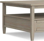 SIMPLIHOME Warm Shaker Solid Wood Transitional-Style 36-inch Wide Coffee Table - Image 8