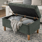 Homepop Home Decor | Tufted Ainsley Button Storage Ottoman Bench - Image 5