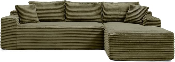108 Inch Cloud Sectional Couch, Modern Modular Sectional Sofa - Image 9