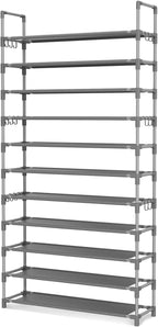 LANTEFUL 11 Tiers Tall Shoe Rack Holds 55 Pairs of Shoes - Image 8