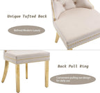 KCC Velvet Dining Chairs Set of 6, Upholstered High-end Tufted Dining Chair - Image 6