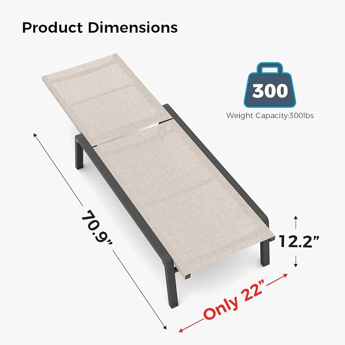Patio Chaise Lounge Set of 2 - Image 3
