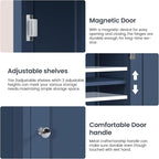 Iwell 67" Tall Bathroom Cabinet, Storage Cabinet - Image 8