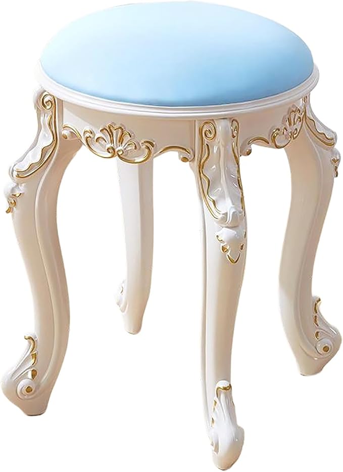 Vintage Vanity Stool Vanity Chair, Round & Rectangular Makeup Stool, Cute by Unknown