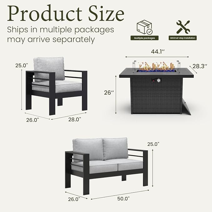 LayinSun Aluminum Furniture Set - Image 8