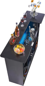 VEVOR Home Bar Unit, Wine Bar Cabinet Table 4-Tier - Image 9