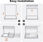REALINN Under Sink Organizer, Pull Out Cabinet Organizer 2 Tier Slide Out Sink - Image 7