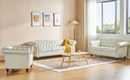 AVZEAR Leather Sofa 3 Seater Couch, Living Room Sofa Large Sofa Furniture Roll - Image 7