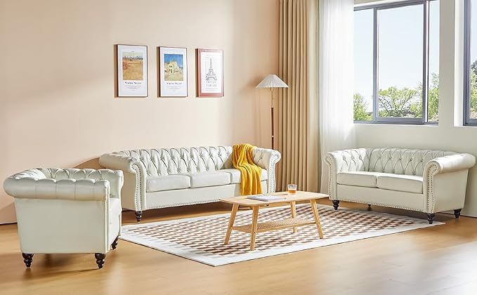 AVZEAR Leather Upholstered Armchair, Mid-Century Modern Single Sofa Chair - Image 6