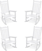 Stoog Outdoor Rocking Chairs Set of 4, All-Weather Resistant Porch Rocker by Stoog