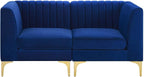 Modway EEI-4346-NAV Triumph Channel Tufted Performance Velvet Loveseat - Image 4
