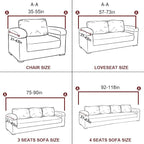 vctops 1-Piece Velvet Plush Stretch Sofa Slipcover - Image 5