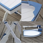 Boat-Shaped Solid Wood Folding Coffee Table - Image 6
