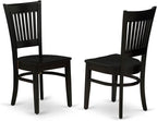 East West Furniture ANVA3-BLK-W 3 Piece Kitchen Table Set - Image 4