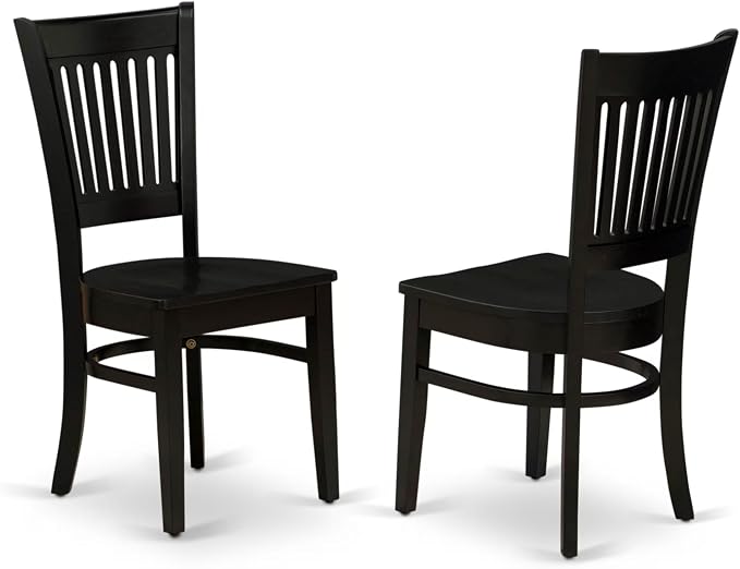 East West Furniture ANVA5-BLK-W 5 Piece Modern Dining Table Set Includes a - Image 4