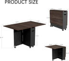 3imothrix Folding Dining Table, Small Dining Table, Space Saving Dining Table - Image 4
