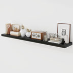 Acovy 55 Inch Floating Shelves, 9.3" Deep Floating Shelf Wall Mounted, Rustic by Acovy