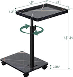 C Table End Table Adjustable Height, 360°Swivel TV Tray Table - Image 3