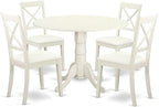 East West Furniture DLBO5-LWH-LC 5 Piece Dining Room Furniture Set Includes a by EastWestFurniture