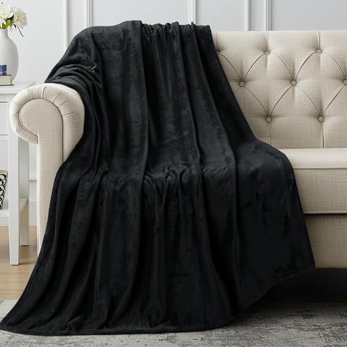 Utopia Bedding Ultra Soft Fleece Bed Blanket Throw Size Black | Microfiber by UTOPIABEDDING