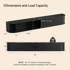 80" Floating TV Stand with Power Outlet - Image 2