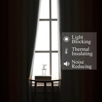 Burnt Orange and Greyish White Ombre Blackout Curtains 52Wx54L Inch Long | - Image 3