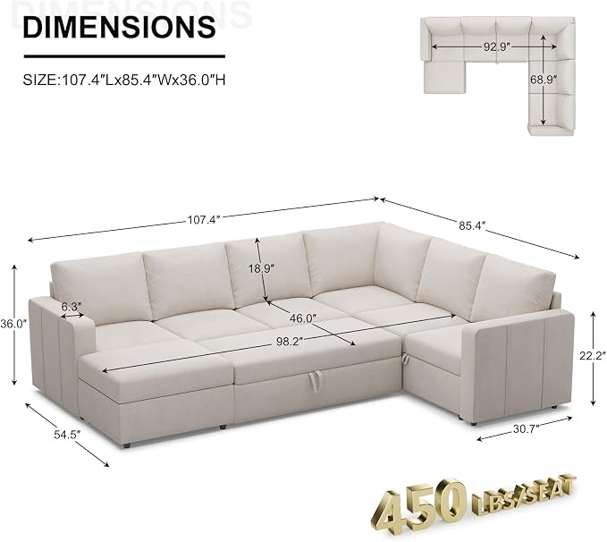 Belffin Modular Sectional Sleeper Sofa - Image 2